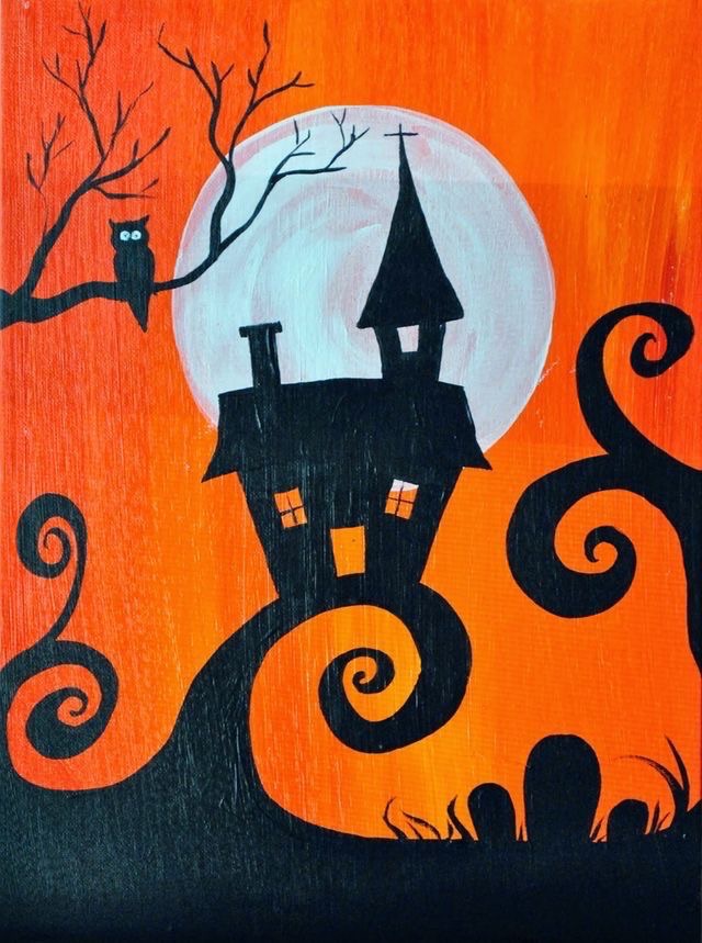 October Halloween art project at Artephile Studio